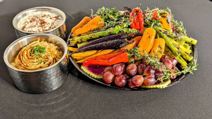 Crudité and Dip Platter: Serves 15-20