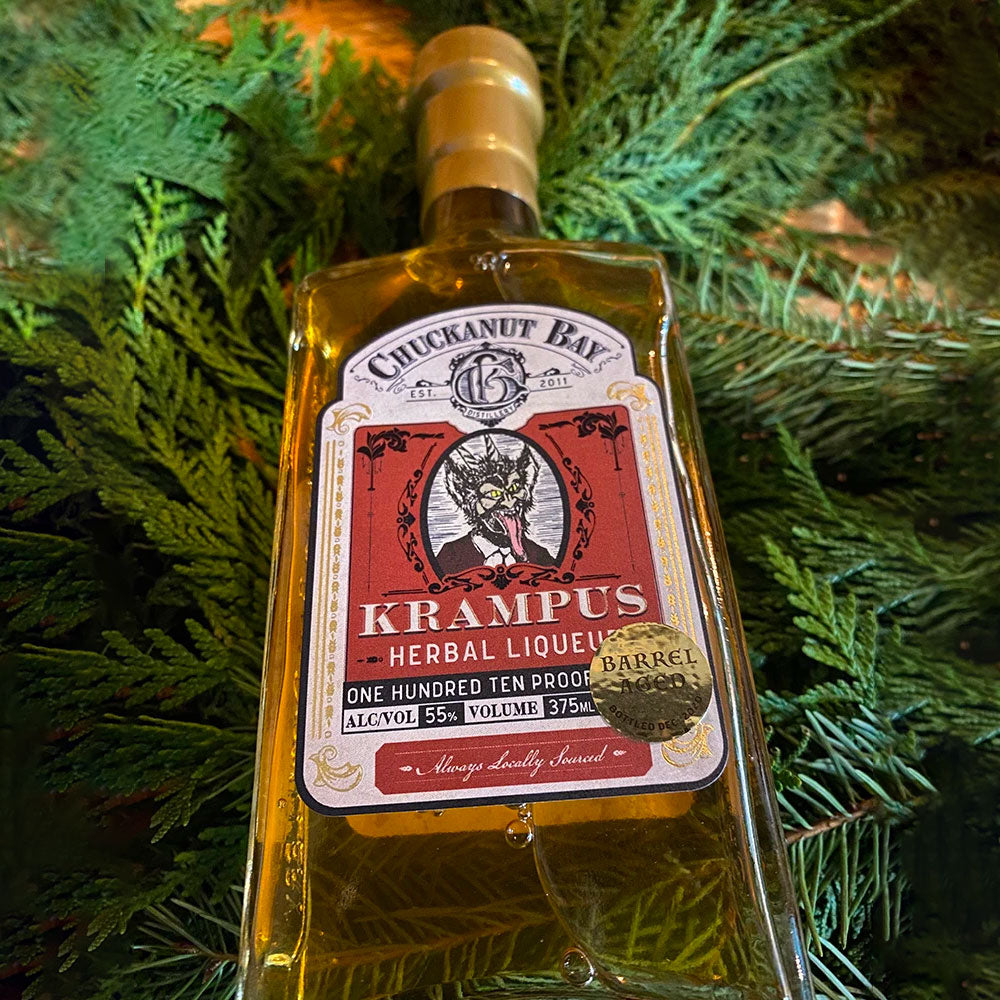 Barrel Aged Krampus on Leaves