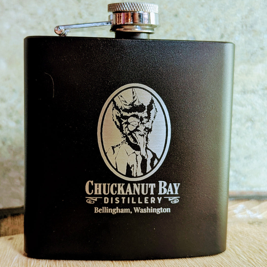 Stainless Steel Chuckanut Bay Flask (6oz)