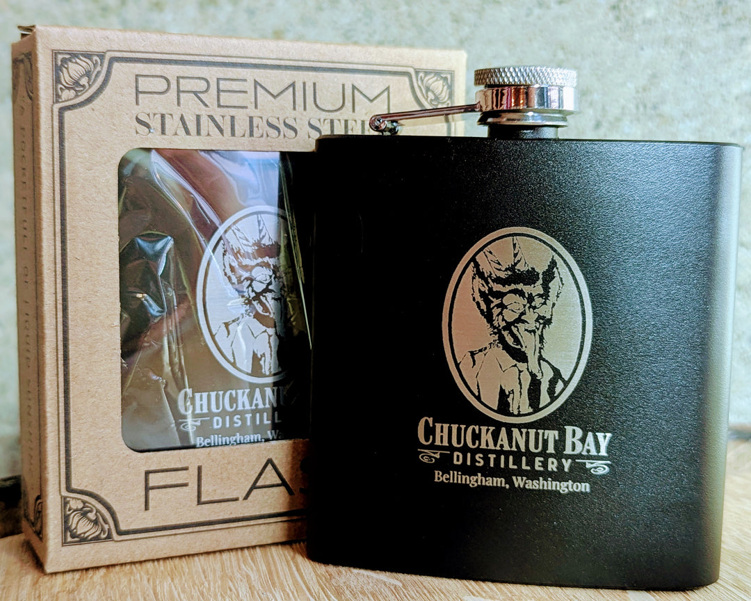 Stainless Steel Chuckanut Bay Flask (6oz)