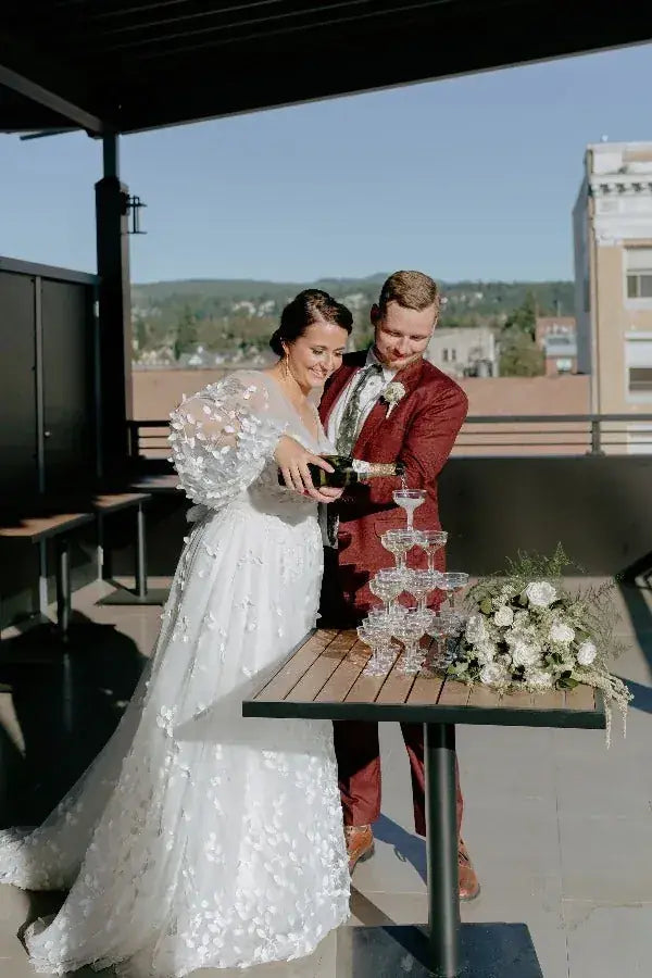 Champagne on the rooftop